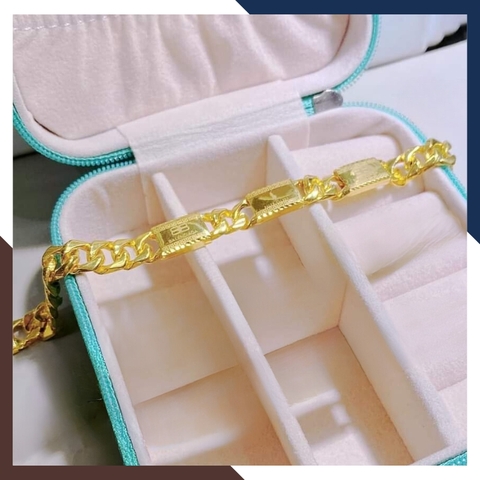 Lắc tay BALENCIAGA vàng tây 10k cho nam đẹp mã TL245