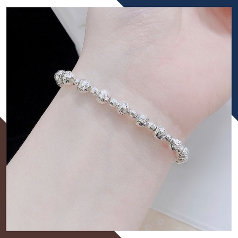 Lắc Tay Bi Bạc Nữ LTBN81 – Đẹp Tinh Tế, Sang Trọng Chuẩn Bạc Ta Nguyên Chất