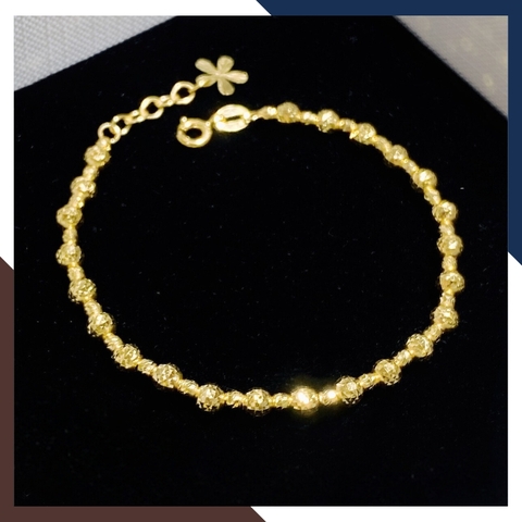 Lắc tay bi vàng tây 10k 2 màu cho nữ đẹp trọng lượng 1 chỉ mã TL124