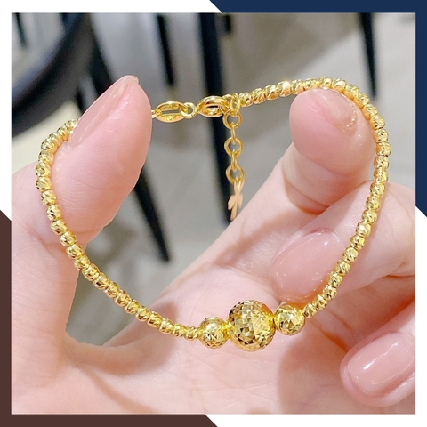 Lắc tay bi vàng tây 10k cho nữ đẹp trọng lượng 1 chỉ 2 phân mã TL119