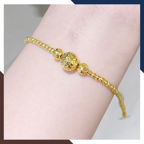 Lắc tay bi vàng tây 10k cho nữ đẹp trọng lượng 1 chỉ 2 phân mã TL119