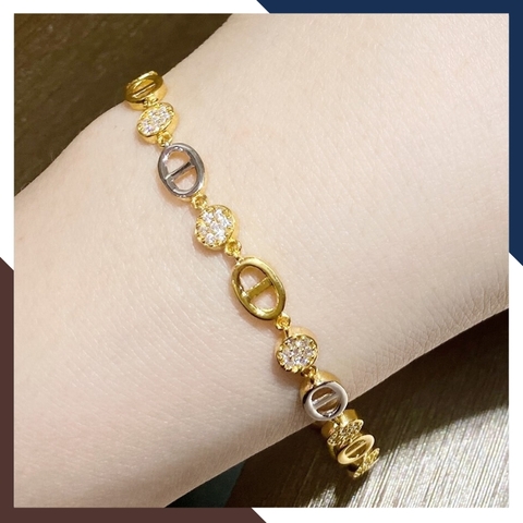 Lắc tay Dior vàng tây 10k cho mẹ, cho phụ nữ tuổi trung niên đẹp mã TL125