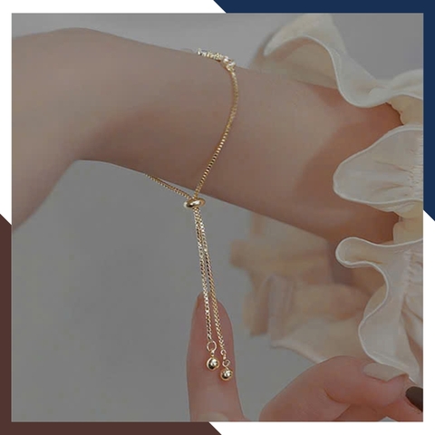 Lắc Tay Cỏ 4 Lá Bạc Nữ Kiểu Dây Rút LTBN36 – Thiết Kế Nữ Tính, Dễ Dàng Điều Chỉnh