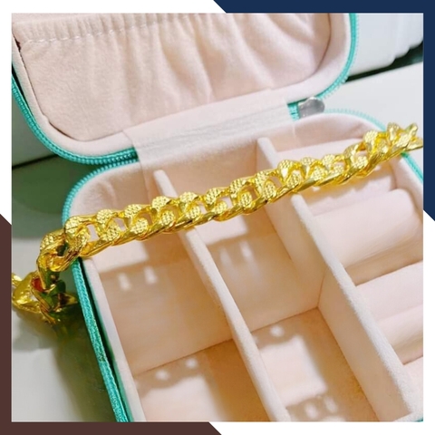 Lắc tay cuban vàng tây 10k cho nam đẹp mã TL361