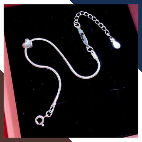 Lắc Tay Khắc Tên Trái Tim Bạc 925 Cho Nữ LTBN116