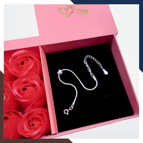 Lắc Tay Khắc Tên Trái Tim Bạc 925 Cho Nữ LTBN116