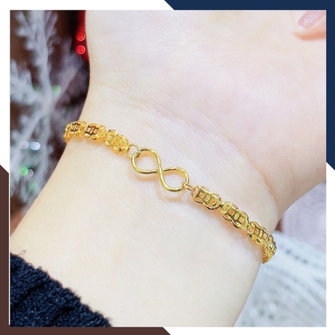 Lắc Tay Kim Tiền Như Ý Nguyện Bằng Vàng Tây 10K Cho Nữ Mã LTVN85