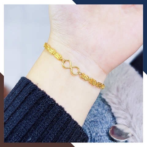 Lắc Tay Kim Tiền Như Ý Nguyện Bằng Vàng Tây 10K Cho Nữ Mã LTVN85