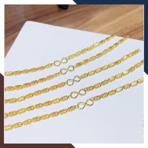 Lắc Tay Kim Tiền Như Ý Nguyện Bằng Vàng Tây 10K Cho Nữ Mã LTVN85