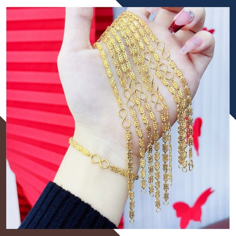 Lắc Tay Kim Tiền Như Ý Nguyện Bằng Vàng Tây 10K Cho Nữ Mã LTVN85