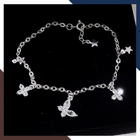 Lắc Tay, Lắc Chân Bạc Nữ Phối Charm Hình Bướm LTBN118 – Mang Theo Nét Đẹp Mộng Mơ