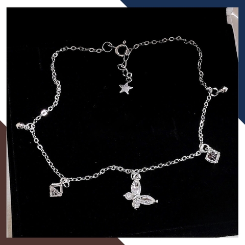 Lắc Tay, Lắc Chân Bạc Nữ Phối Charm Hình Bướm LTBN118 – Mang Theo Nét Đẹp Mộng Mơ