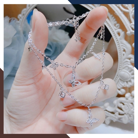Lắc Tay, Lắc Chân Bạc Nữ Phối Charm Hình Bướm LTBN118 – Mang Theo Nét Đẹp Mộng Mơ