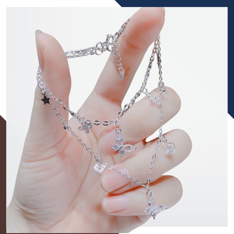 Lắc Tay, Lắc Chân Bạc Nữ Phối Charm Hình Bướm LTBN118 – Mang Theo Nét Đẹp Mộng Mơ