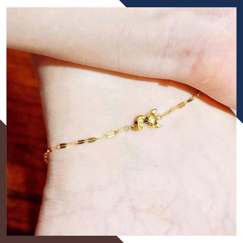 Lắc Tay & Lắc Chân Hồ Ly Vàng 10K Cho Nữ BTSV25 – Thu Hút Tình Duyên