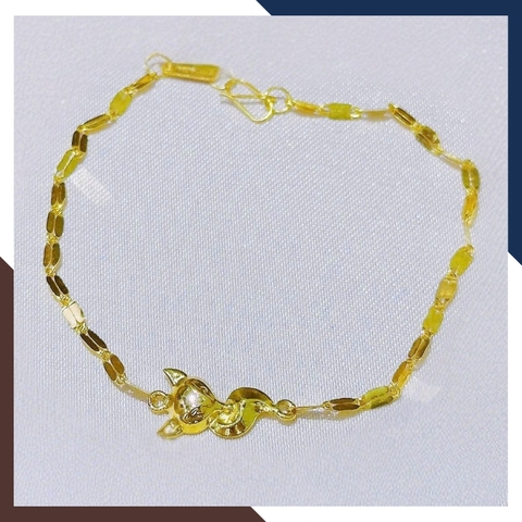 Lắc Tay & Lắc Chân Hồ Ly Vàng 10K Cho Nữ BTSV25 – Thu Hút Tình Duyên