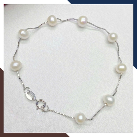 Lắc Tay Ngọc Trai Bạc 925 Cho Nữ Đẹp VTNT57 – Nét Đẹp Của Phụ Nữ Hiện Đại