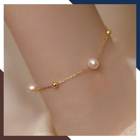 Lắc Tay Ngọc Trai Bạc 925 Xi Vàng VTNT55 – Nhẹ Nhàng, Tinh Tế Nhưng Đầy Quyến Rũ