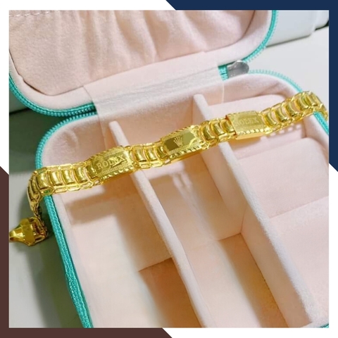 Lắc tay ROLEX vàng tây 10k cho nam đẹp mã TL203