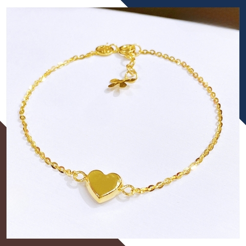 Lắc tay trái tim vàng tây 10k cho nữ đẹp mã TL40