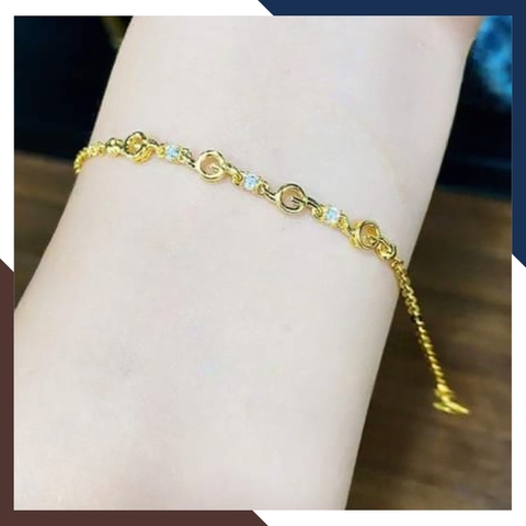 Lắc Tay Vàng 10K Nữ Đẹp LTVN306 – Mẫu Trái Tim/Gấu/Cỏ 4 Lá – Dễ Phối Đồ, Thích Hợp Mọi Dịp