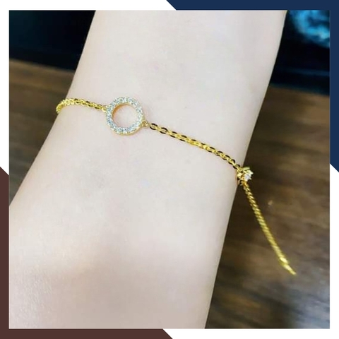 Lắc Tay Vàng 10K Nữ Đẹp LTVN306 – Mẫu Trái Tim/Gấu/Cỏ 4 Lá – Dễ Phối Đồ, Thích Hợp Mọi Dịp