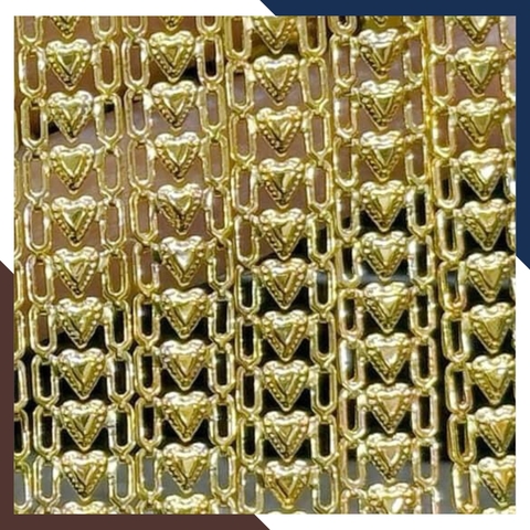 Lắc tay vàng cặp đôi, lắc tay cặp đôi nam nữ hình trái tim bằng vàng tây 10k mã 108N146