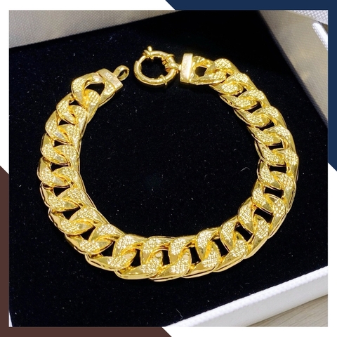 Lắc tay vàng nam, lắc cuban vàng tây 10k cho nam đẹp mã 215330361