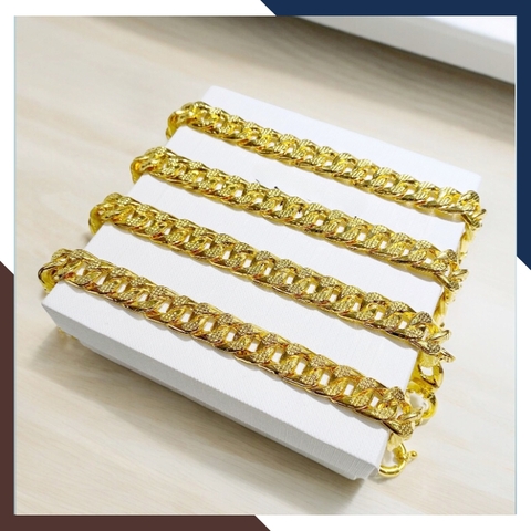 Lắc tay vàng nam, lắc cuban vàng tây 10k cho nam đẹp mã 215330361