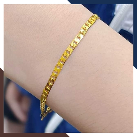 Lắc tay vàng nam, lắc tay khoen lật vàng tây 10k cho nam đẹp mã 78157