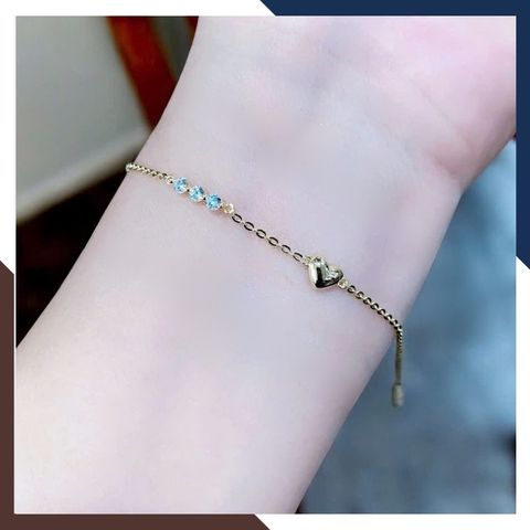 Lắc Tay Vàng Nữ 10K Hình Trái Tim LTVN343 – Quà Tặng Ý Nghĩa Cho Nàng Dịp Đặc Biệt