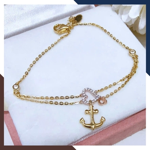 Lắc Tay Vàng Nữ 10K LTVN321 – Nhiều Mẫu Charm Thanh Lịch, Dễ Phối, Phù Hợp Đeo Hằng Ngày