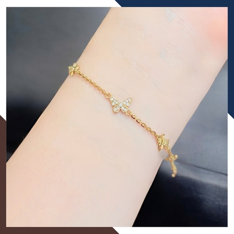 Lắc tay vàng nữ 10k mix charm nhiều mẫu LTVN377 – Đẹp tinh tế, đeo hằng ngày không lỗi mốt