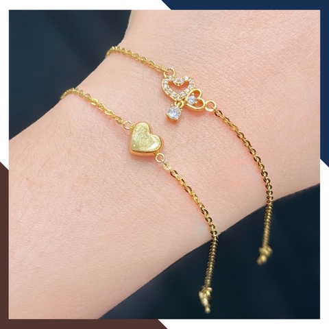 Lắc Tay Vàng Nữ 10K Trái Tim LTVN271 – Quà Tặng Cho Bạn Gái, Người Yêu, Vợ Ý Nghĩa