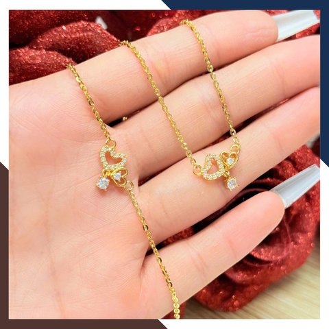 Lắc Tay Vàng Nữ 10K Trái Tim LTVN271 – Quà Tặng Cho Bạn Gái, Người Yêu, Vợ Ý Nghĩa