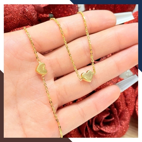 Lắc Tay Vàng Nữ 10K Trái Tim LTVN271 – Quà Tặng Cho Bạn Gái, Người Yêu, Vợ Ý Nghĩa