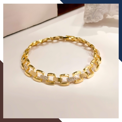 Lắc Tay Vàng Trơn Cho Nam Nữ LTVN286 – Bản To Nổi Bật & Sang Trọng