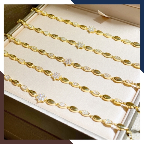 Lắc tay vàng cho mẹ, lắc tay vàng tây 10k cho phụ nữ trung niên hình giọt nước mã TL124