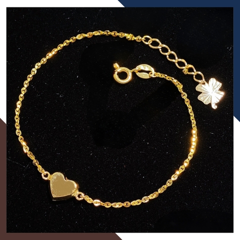 Lắc tay trái tim vàng tây 10k cho nữ đẹp trẻ trung mã TL41