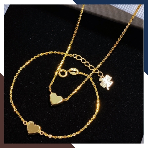 Lắc tay trái tim vàng tây 10k cho nữ đẹp trẻ trung mã TL41