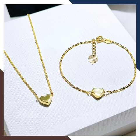 Lắc tay trái tim vàng tây 10k cho nữ đẹp trẻ trung mã TL41