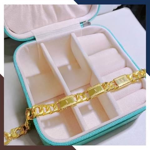 Lắc tay vàng tây 10k khắc con ngựa kiểu POLO RALPH LAUREN cho nam đẹp mã TL245