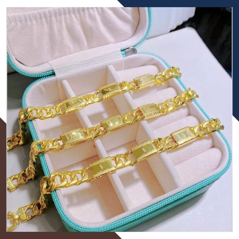 Lắc tay vàng tây 10k khắc con ngựa kiểu POLO RALPH LAUREN cho nam đẹp mã TL245