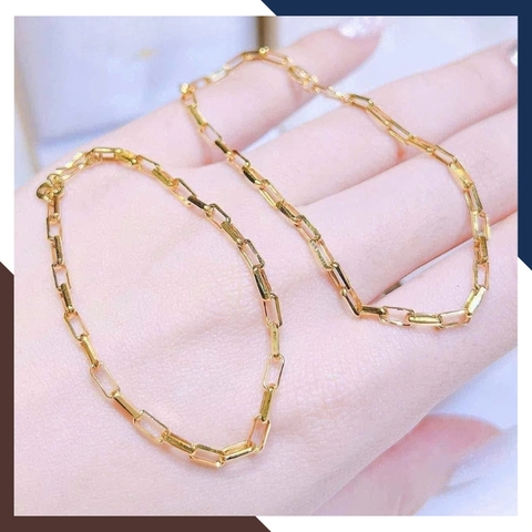 Lắc Tay Xích Vàng 10K LTVN278 – Nhiều Size Phù Hợp Nam, Nữ, Trẻ Em – Có Giấy Kiểm Định