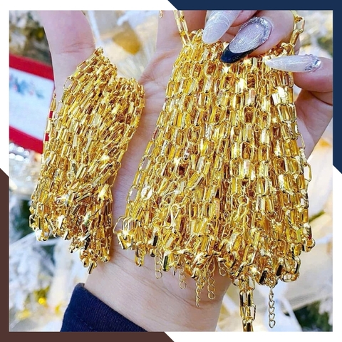 Lắc Tay Xích Vàng 10K LTVN278 – Nhiều Size Phù Hợp Nam, Nữ, Trẻ Em – Có Giấy Kiểm Định