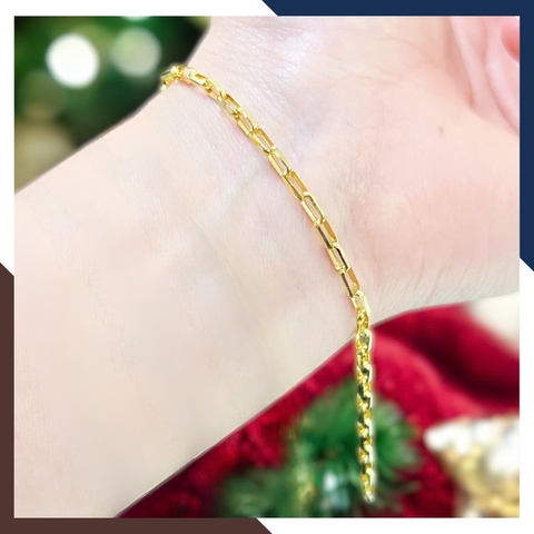 Lắc Tay Xích Vàng 10K LTVN278 – Nhiều Size Phù Hợp Nam, Nữ, Trẻ Em – Có Giấy Kiểm Định