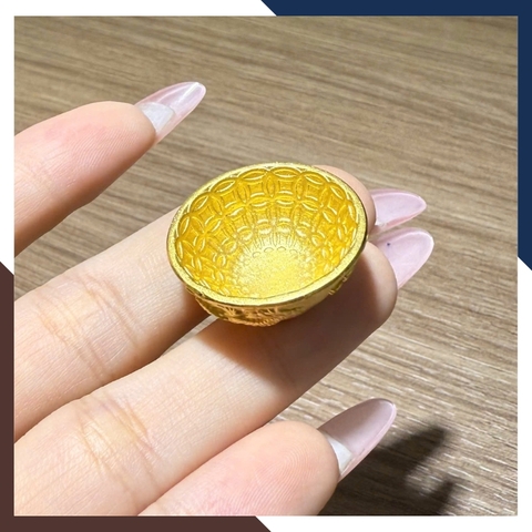 Bộ Bát Đũa Vàng Ta 24K 9999 QTV32 – Kỷ Vật Thôi Nôi Cho Bé | Ngọc Trai Anchi