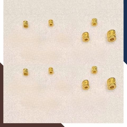 Charm Lu Thống Vàng 24k Khắc Chú Om Mani Padme Hum Mã CHARMV103