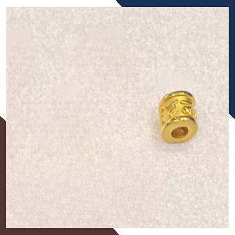 Charm Lu Thống Vàng 24k Khắc Chú Om Mani Padme Hum Mã CHARMV103