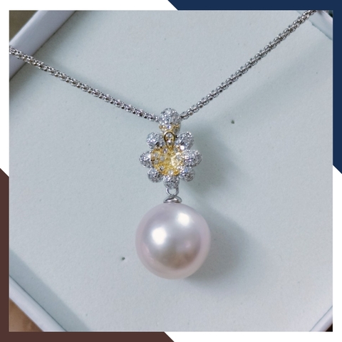 Mặt Dây Chuyền Ngọc Trai Bạc Ý Xi Kim DCNT11 - Vẻ Đẹp Vượt Thời Gian